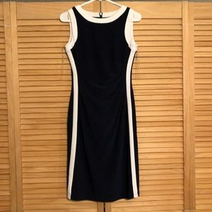 Ralph Lauren Dress Small sheath bodycon midi navy